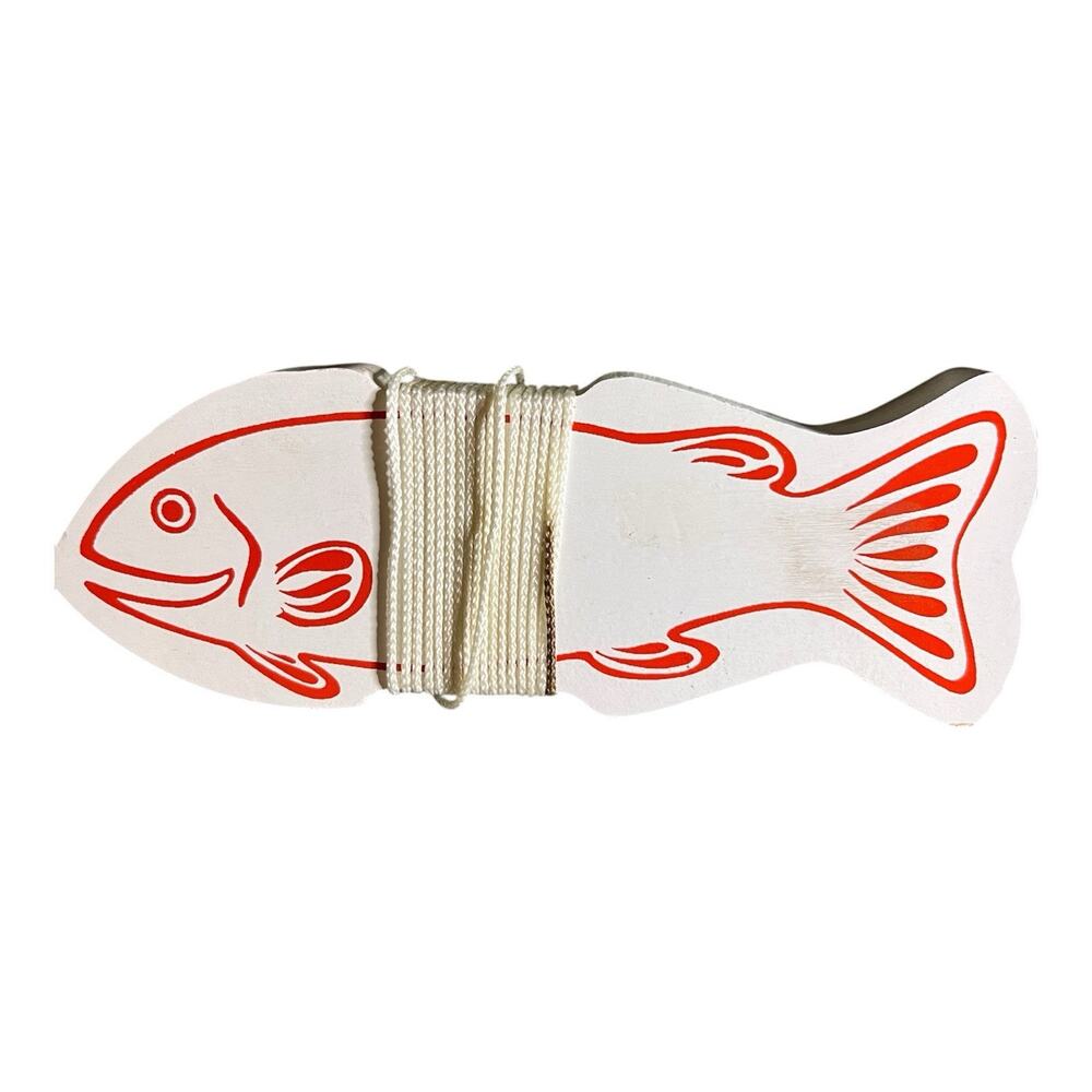 Vintage Wood Ice Fishing Hand Line By Shackman